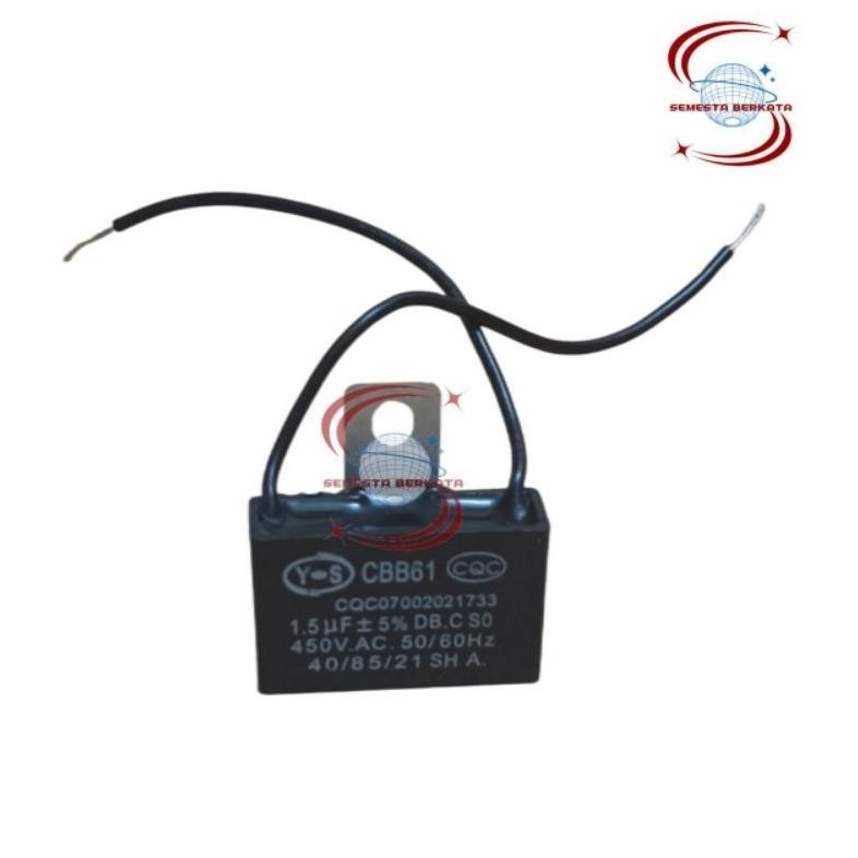 Kapasitor kipas angin cbb61 1.5UF 1.8UF 2UF 2.5UF 450V Dinamo Kipas Angin Kotak 1.8Mikro Fan Motor C