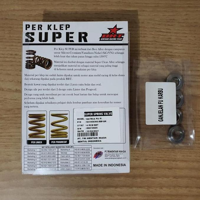 Per Klep BRT Suzuki Satria FU 150 Karburator - PROGRESIF