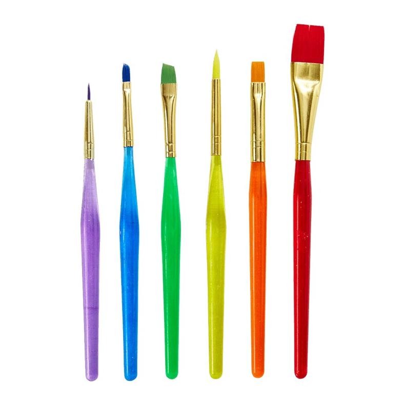 

baru kuas lukis set 6pcs brush painting set isi 6 untuk cat air & akrilik