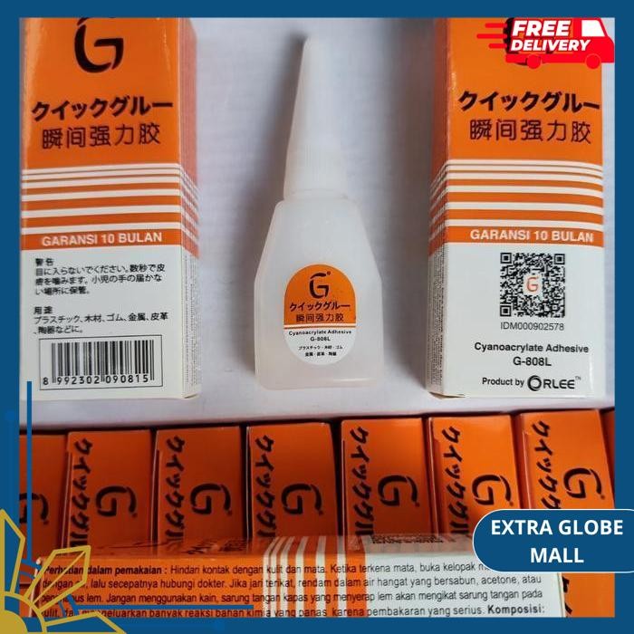 

LEM CAIR G KOREA SUPER INSTANT GLUE LOGAM ASLI 100 % GARANSI ORLEE HIGHT QUALITY !!