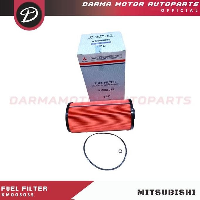 . FUEL FILTER FUSO FN62F ORI ASLI KM005035 MITSUBISHI FIGHTER