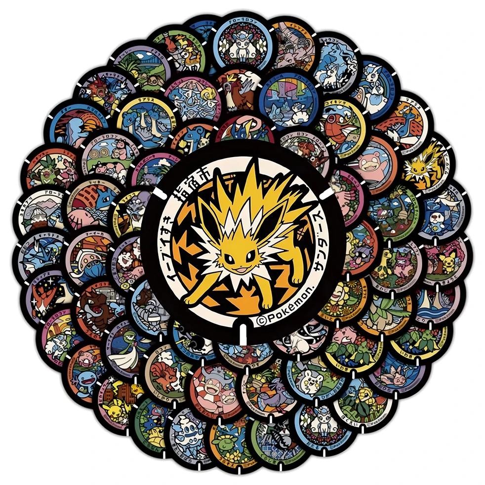 

50/108pcs Kawaii Anime Pokemon Stickers Cute Pikachu Eevee Cartoon Decals Laptop Phone Scrapbook Classic Kids Sticker Toy