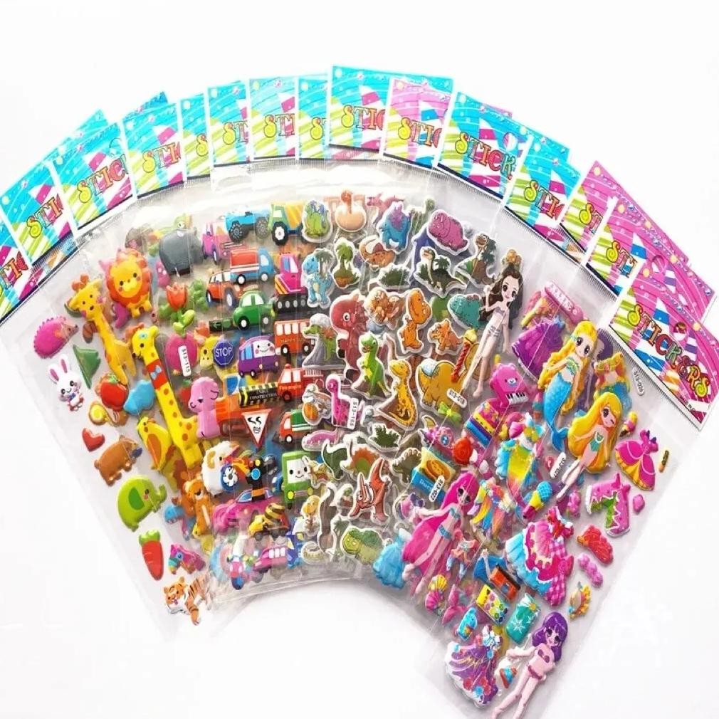 

40 Mixed Packs Kids Stickers Puffy Bulk Stickers for Girl Boy Birthday Gift Scrapbooking Animals Cartoon