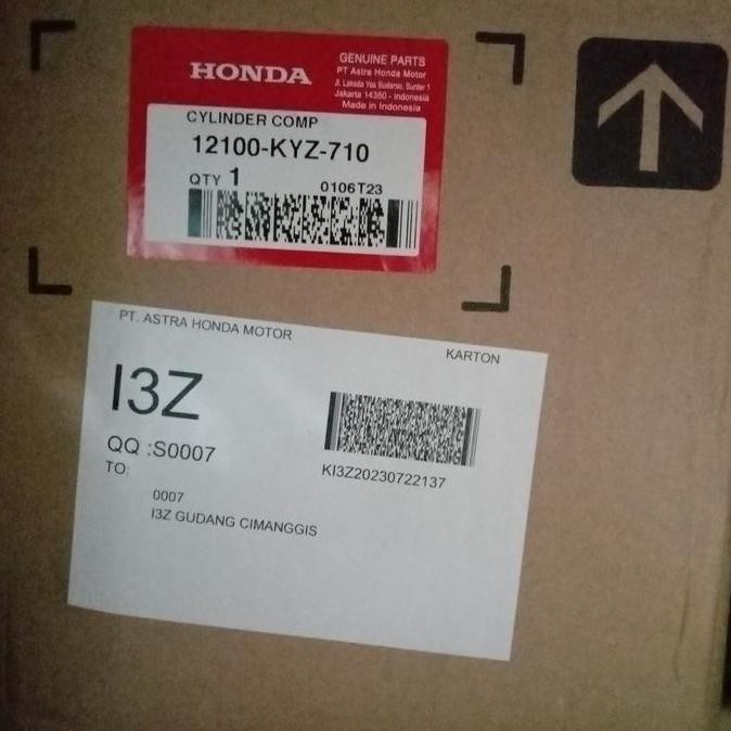 CYLINDER COMP SUPRA X 125 HELM IN FI 12100-KYZ-710 12100KYZ710 ORI AHM