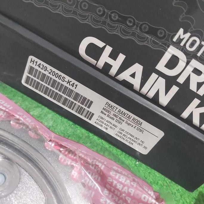 . Gear Gir Set H1439-2006S-K41 Blade 125 New Supra X 125 Fi Indoparts