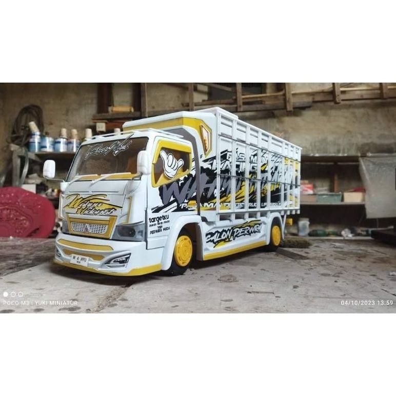 Miniatur Truk Oleng New Wahyu Abadi 2 Full Lampu Leed Kelap Kelip Termurah