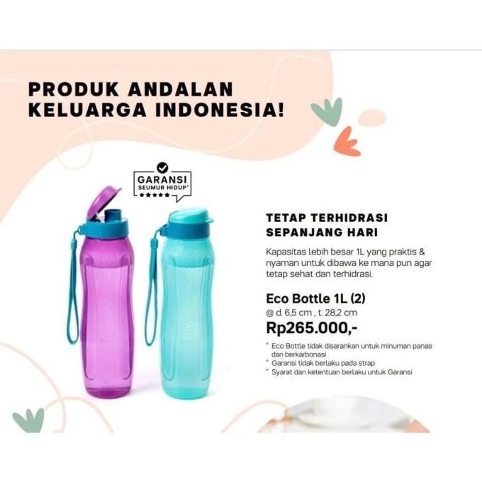 Murah Tupperware Botol Minum Ukuran 1 Liter