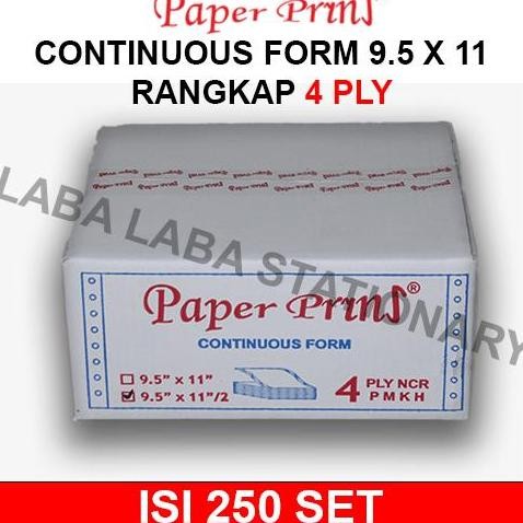 

TERBARU - Continuous Form Paper Print 9x11 4 ply