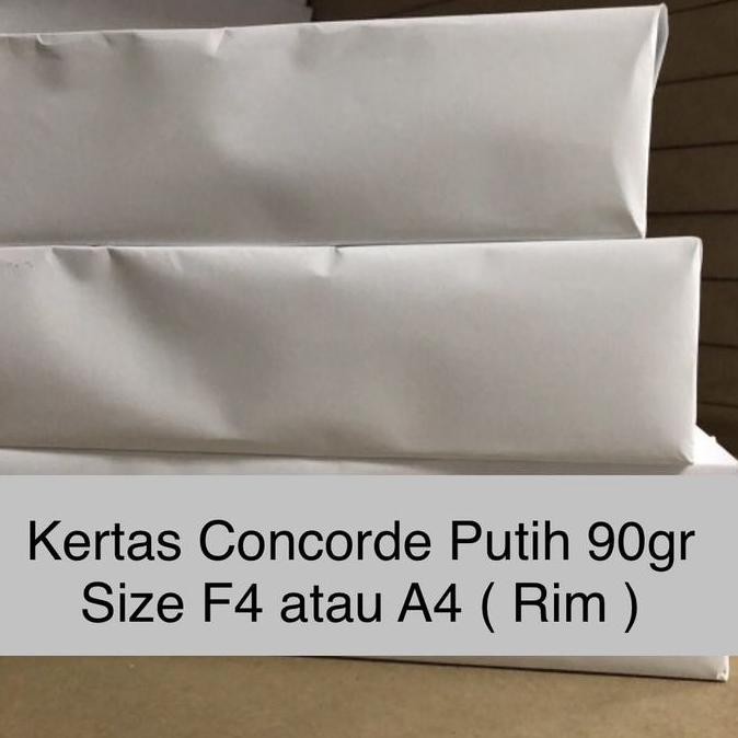 

BEBAS ONGKIR - Kertas Concorde Putih 90 gr ( F4 / rim )