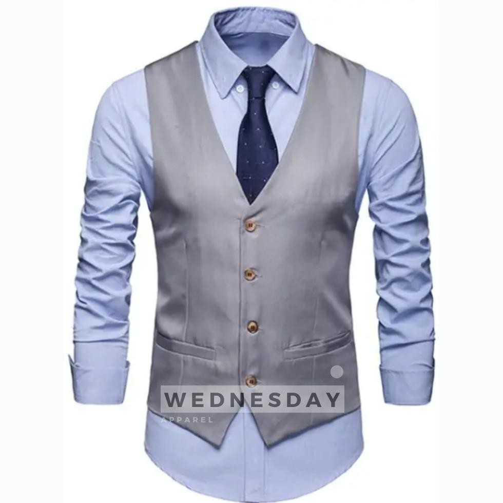 Rompi Jas Pria Slimfit | Vest Pria | Vest Rompi | Vest Pria Bahan Katun Twil Twist High Quality JunD