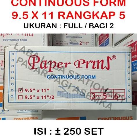 

BEBAS ONGKIR - Continuous Form Merk Paper Print 9.5x11 5 ply