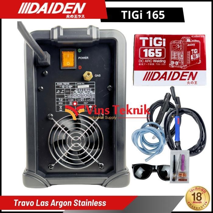 Daiden Tigi165 Tigi 165 Travo Las Argon Mesin Las Stainless Mesin Las Trafo Las Original Dan Terperc