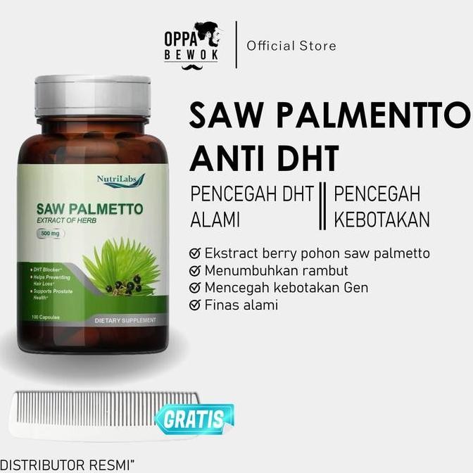 Suplemen Kesehatan Rambut Saw Palmetto Anti Dht Pencegah Kebotakan