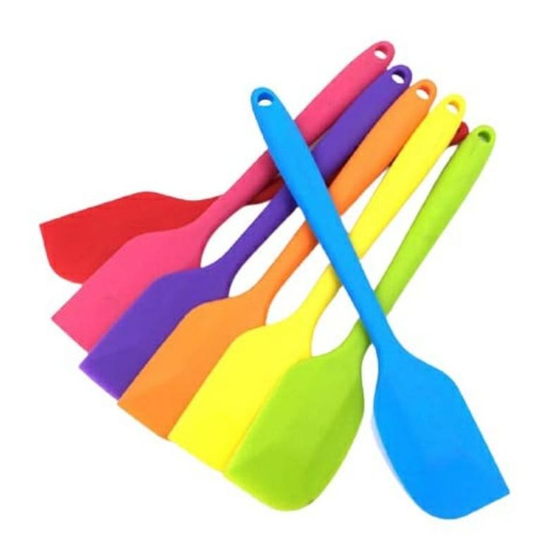 Spatula Bahan Plastik Silikon Sodet Anti Lengket Tahan Panas Sekol Kue Viral