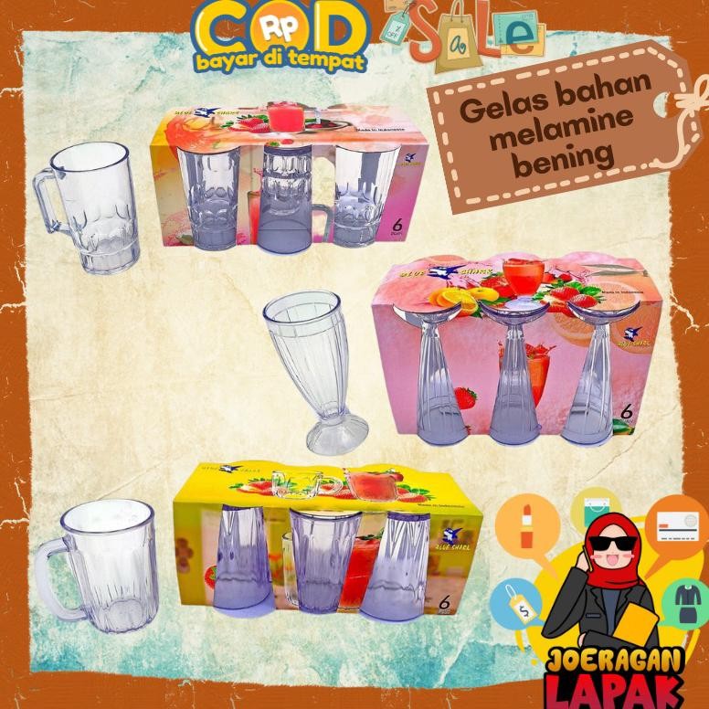(Harga Satuan) Gelas Plastik Bening Jus Juice Buah Minuman Gagang Belimbing Es Teh Terlaris