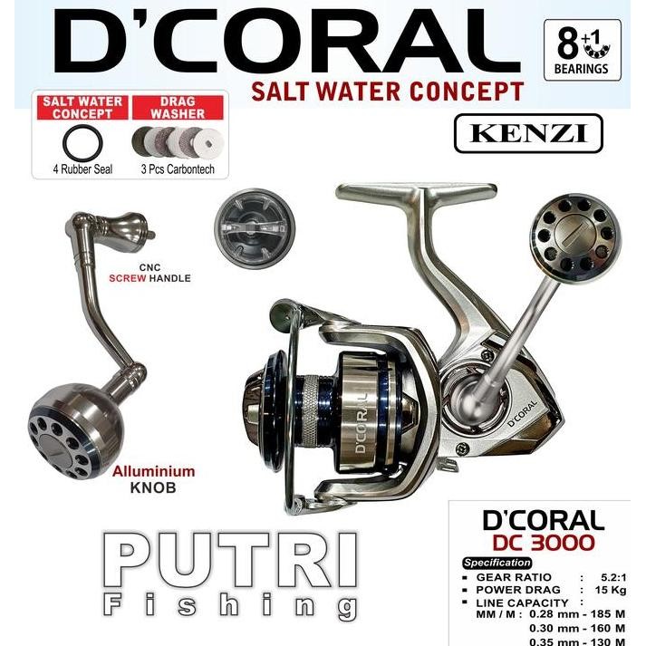 REEL KENZI D'CORAL SW DC 1000 2000 3000 SPINNING