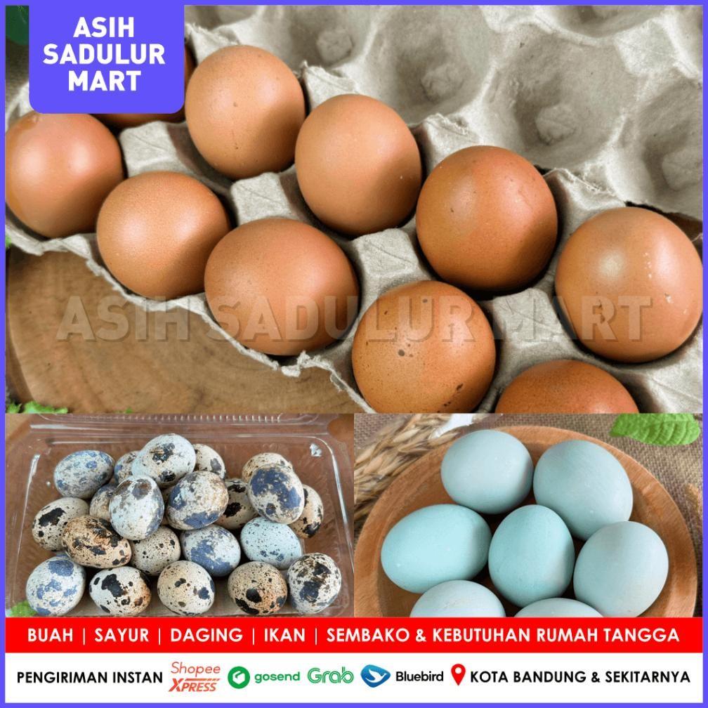 

TELUR AYAM NEGERI 1KG / 500G | TELUR PUYUH | TELUR ASIN SEMBAKO BANDUNG | TELOR ASIH SADULUR MART