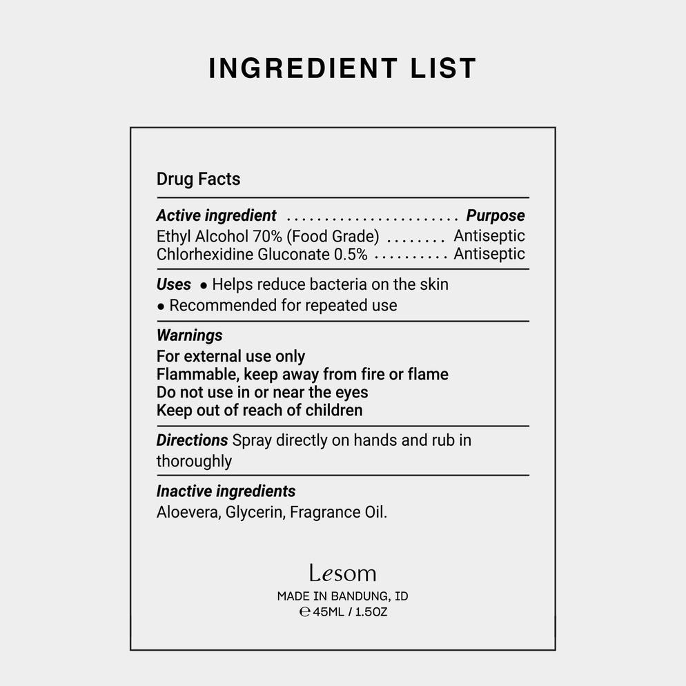 Lesom - Fragrance Hand Sanitizer RJ