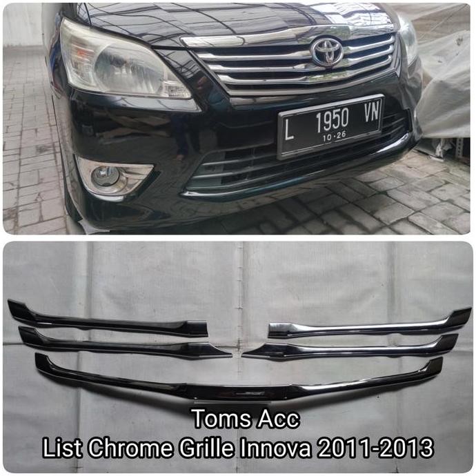TERMURAH - List Chrome Grill Innova 2011 2013 Original Front Grill Ornamen Toyota