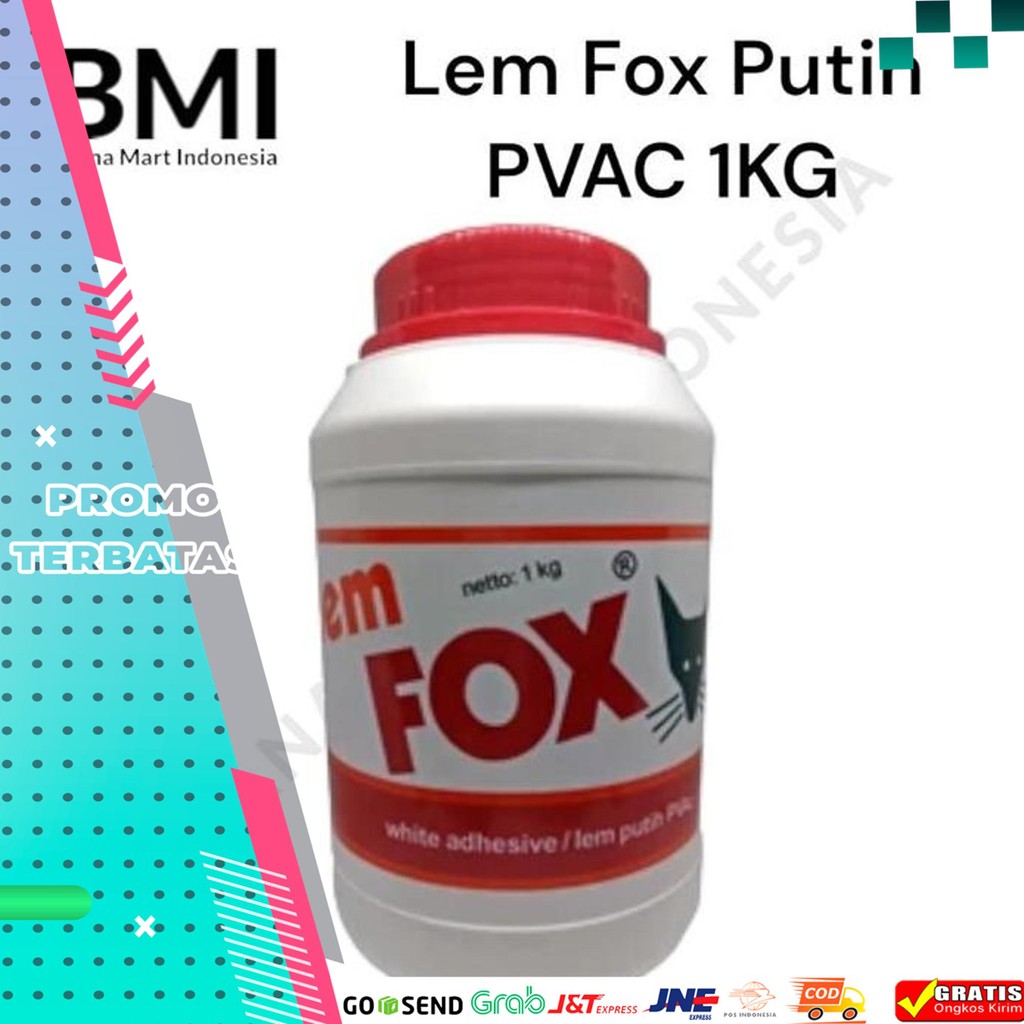 

GOSEND LEM FOX BOTOL 1000G | LEM PUTIH PVAC | LEM KAYU 1 KG | LEM KERTAS