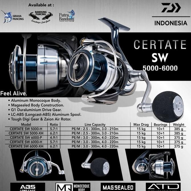 REEL DAIWA CERTATE SW 5000 & 6000