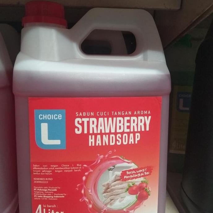 TERBARU - L Choice Hand Soap strawberry Sabun Cuci Tangan 4 Liter