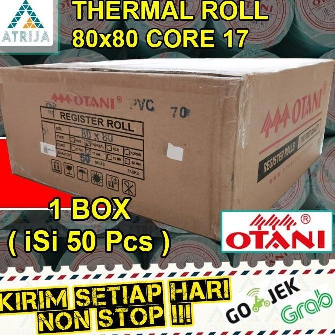 

Thermal Roll 80x80 Core 17. 1 Box (50 Roll). Kertas Struk Kasir