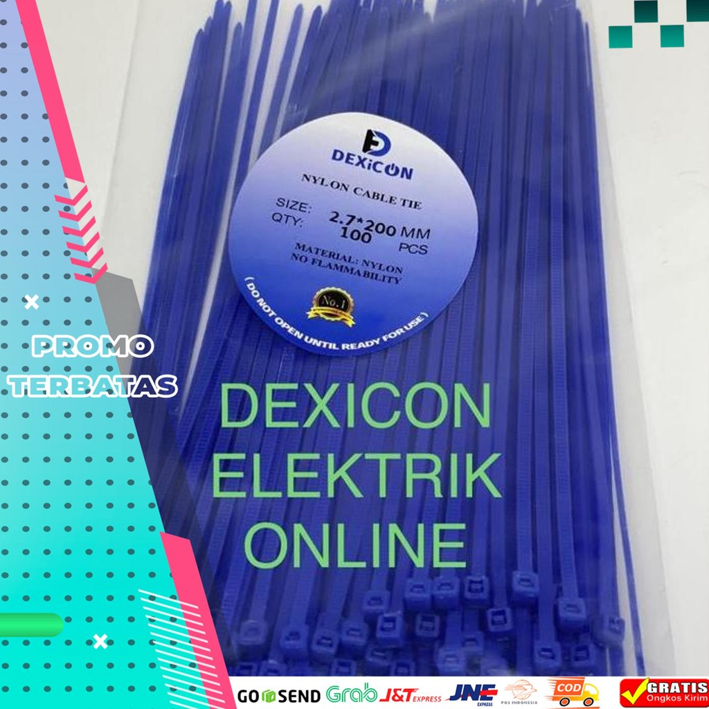 

TIES 2.7 X 200/KABEL TIES/PENGIKAT PLASTIK/PENGAMAN MAKANAN/CABLE TIE