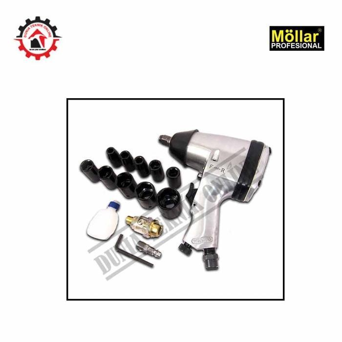 Air Impact Mollar Set Air Impact 1/2" Kit Pembuka Baut Buka Sekrup Original Dan Terpercaya