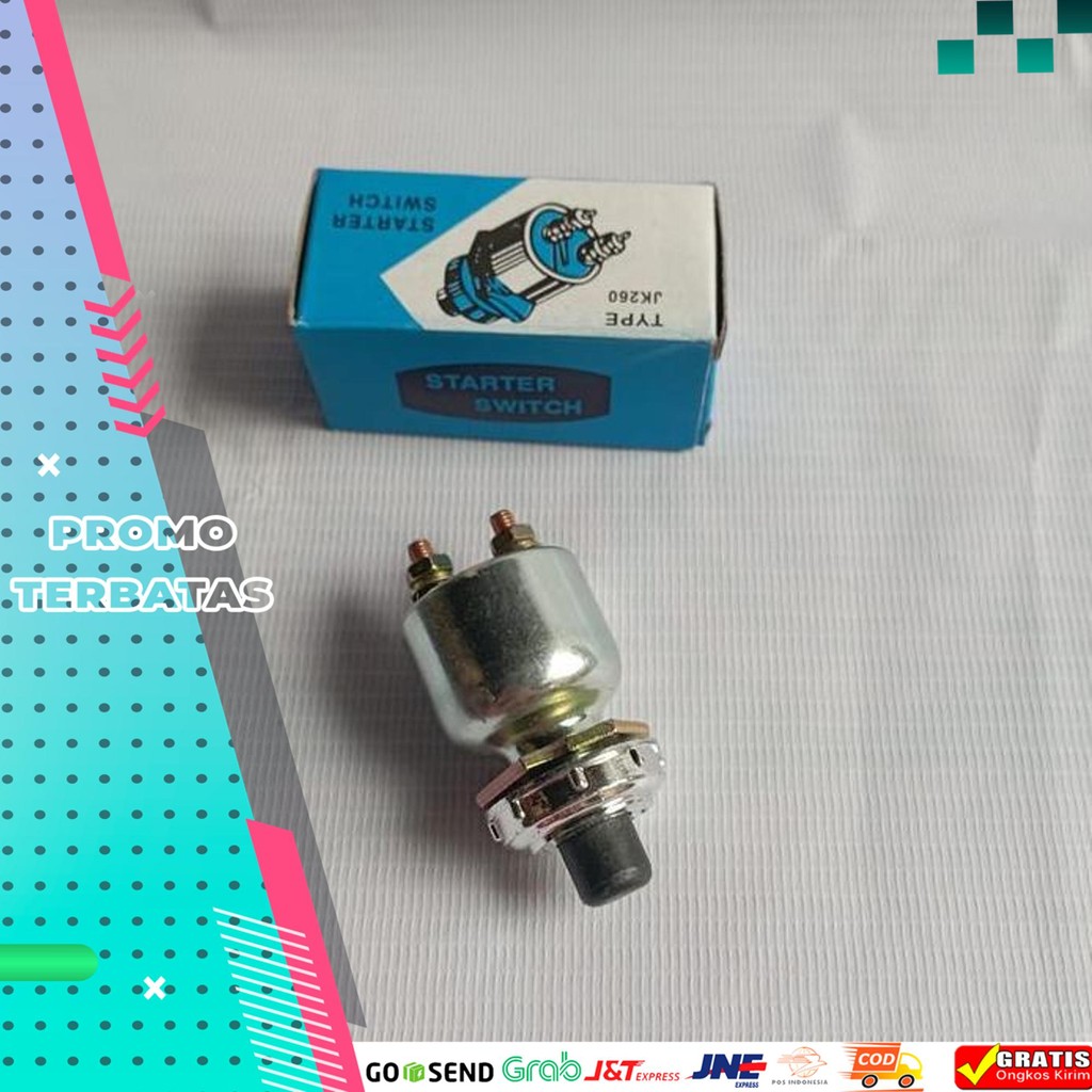 TOMBOL SAKLAR / SWITCH JK 260 / TOMBOL UNTUK KLAKSON & STARTER / STATER MOBIL & MOTOR UNIVERSAL