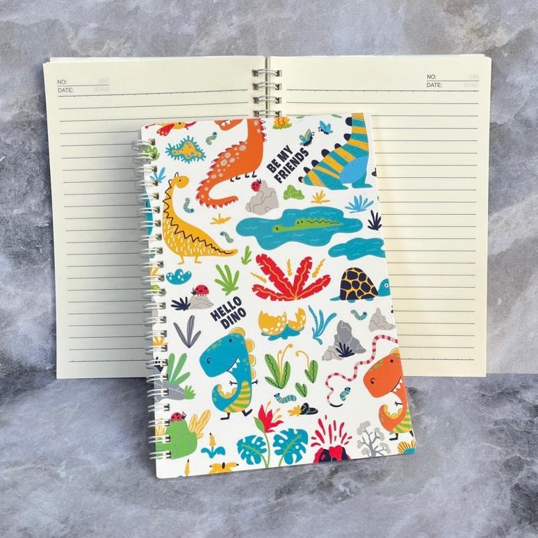 

Buku Ring A5 Karakter Dino Dinosaurus Notes Binder Tulis Karakter Lucu Tulis Ready Stok