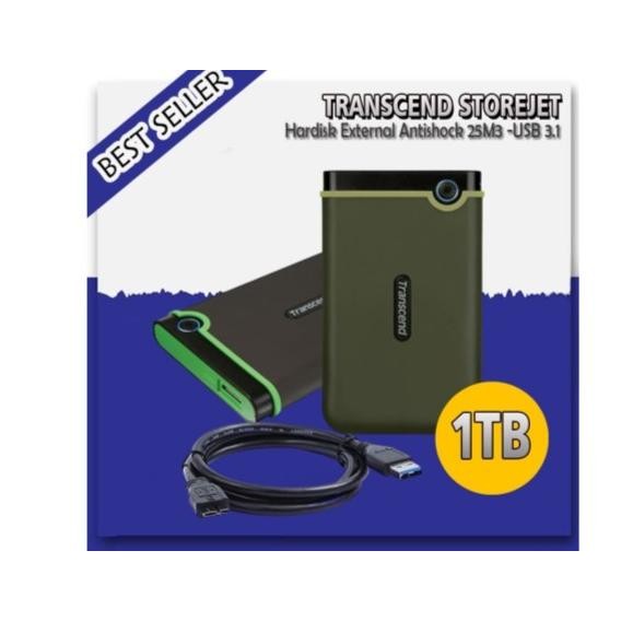 KRY -  Transcend StoreJet 25M3 1TB - HDD / HD / Hardisk External Antishock
