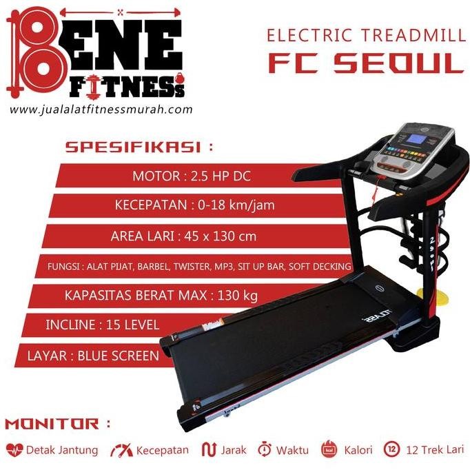 treadmill elektrik alat fitness BESAR FC SEOUL olahraga lari fitnes