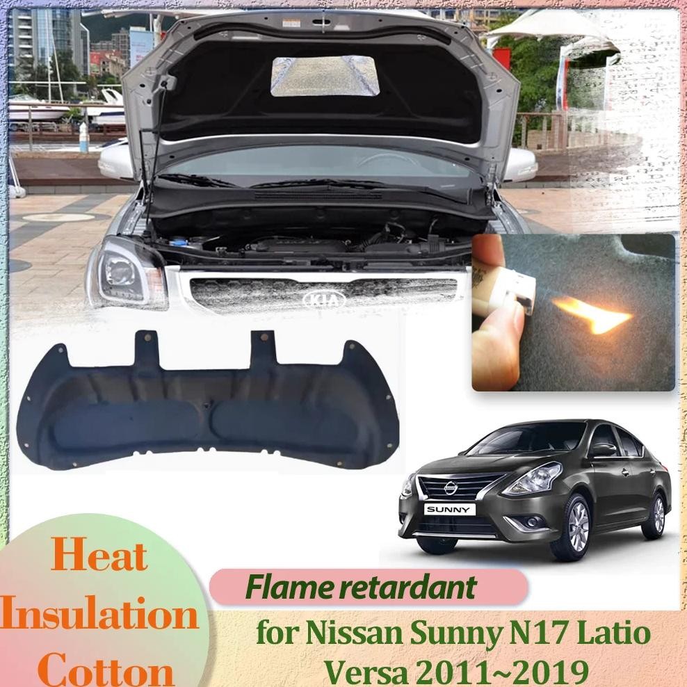 Car Hood Engine Cover For Nissan Sunny N17 LatioVersa 2011~2019 Insulation Liner Cotton Soundproof T