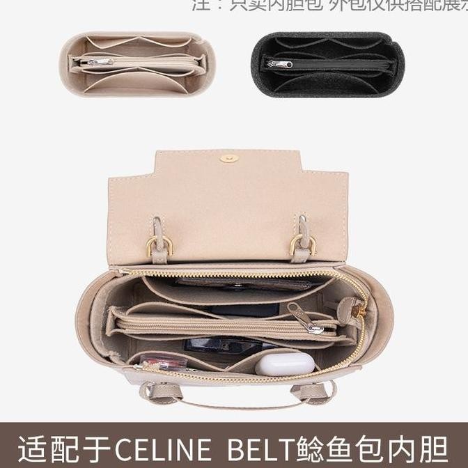 Felt Bag Organizer for Micro belt Middle Zip / organiser tas celine
