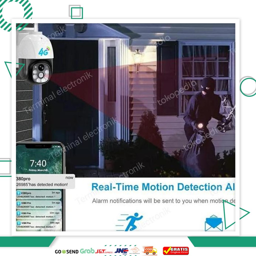 Cctv Ip Simcard 4G Solar Panel Surya Tenaga Matahari