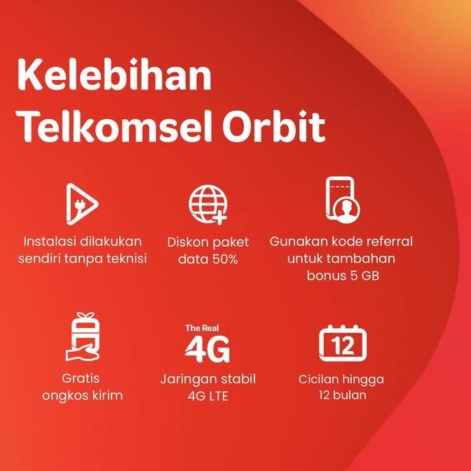 Telkomsel Orbit Star Lite Modem Wifi 4G Free 50Gb Kuota New Stok