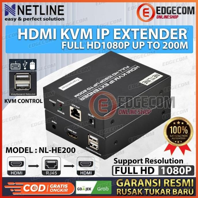 Hdmi Kvm Extender Via Utp 150 Meter Netline New Stok