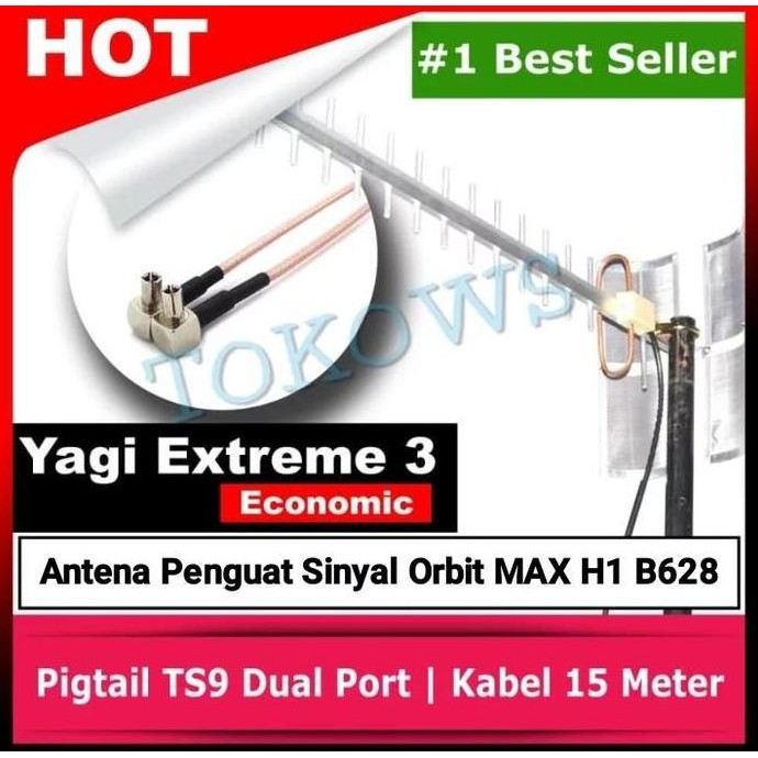 Antena Penguat Sinyal Orbit Max H1 B628 - Yagi Extreme 15M New Stok