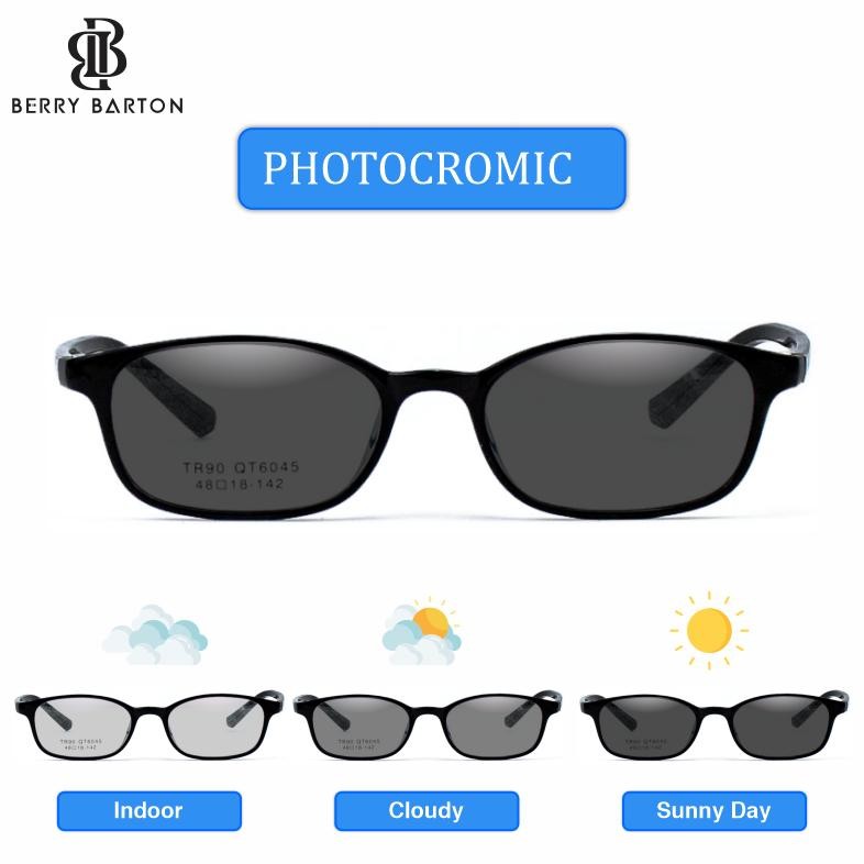 BERRYBARTON KACAMATA ANAK UMUR 6-13 FRAME BULAT LENTUR BISA MINUS PHOTOCROMIC 6027