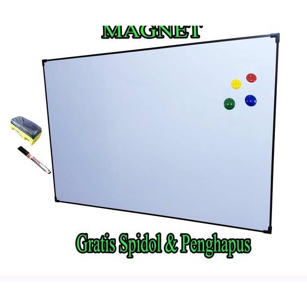 

Papan Tulis White Board 90X120 Cm Plastik Whiteboard Fox