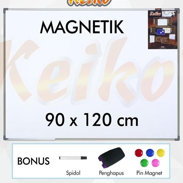

Papan Tulis Whiteboard Gantung Magnet Single Face Keiko 90 X 120 Cm