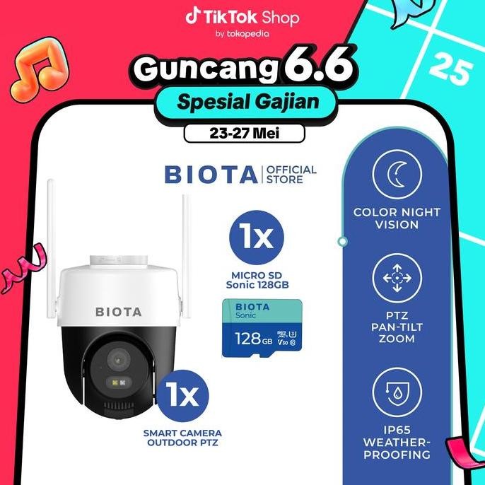 BIOTA SMART KAMERA OUTDOOR PTZ  - KAMERA CCTV OUTDOOR + MEMORY CARD