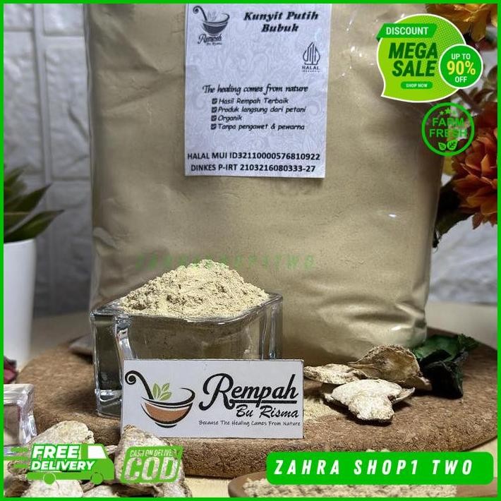 

KUNYIT PUTIH BUBUK 500 GRAM - REMPAH BU RISMA BEST SELLER