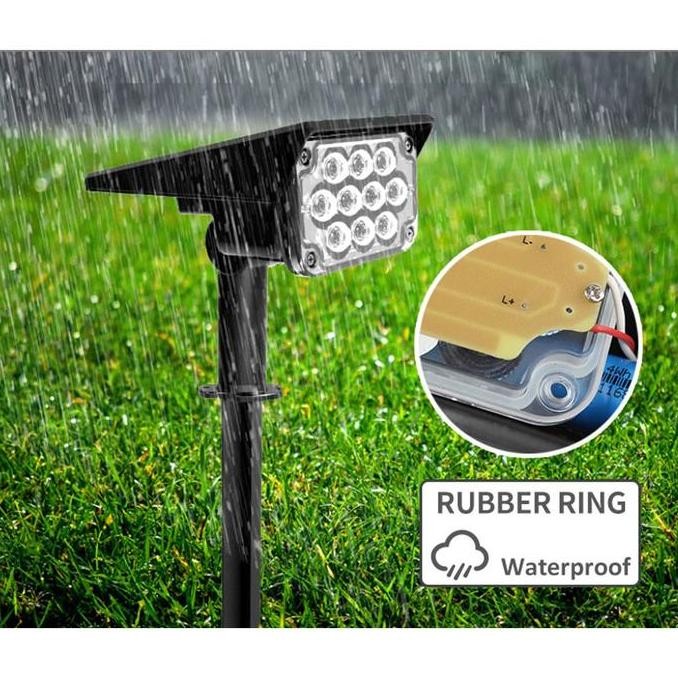 SOLAR CELL Lampu Taman Tancap / Sorot Taman Tenaga Surya 10 Watt / Lampu Sorot Tanaman Outdoor Water