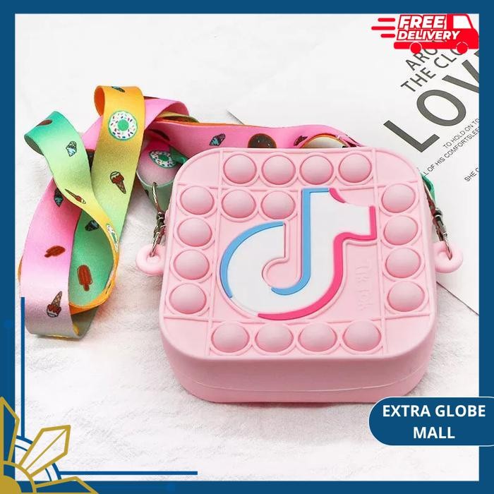 TAS SELEMPANG ANAK POP IT BAG POP ITS POPIT PUSH IT TIKTOK DOMPET MINI BEST PRODUK 