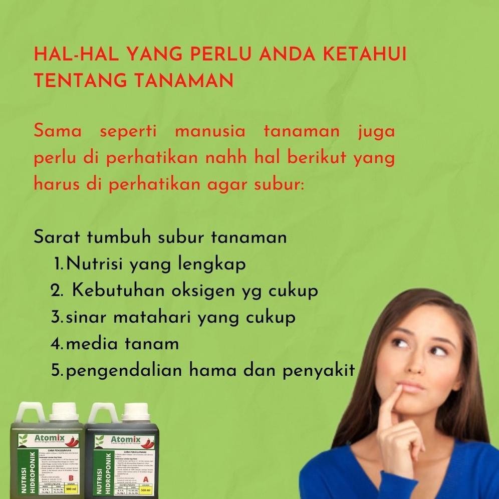 Nutrisi Hidroponik ABmix (Atomix) untuk sayuran dan buah buahan, 500ml
