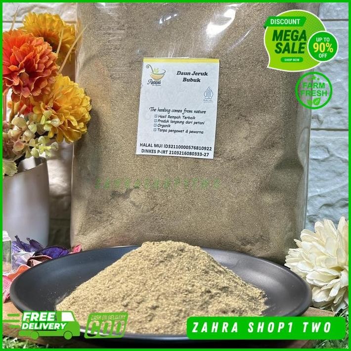 

DAUN JERUK BUBUK BERAT BERSIH PRODUK 500 GRAM KUALITAS TERBAIK