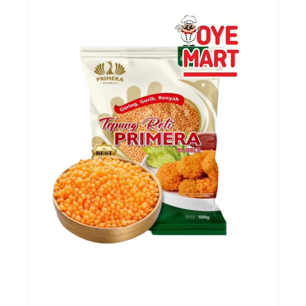 

PRIMERA TEPUNG BUBBLE CRUMBS 500GR / TEPUNG ROTI BOLA / TEPUNG CRISPY SV13