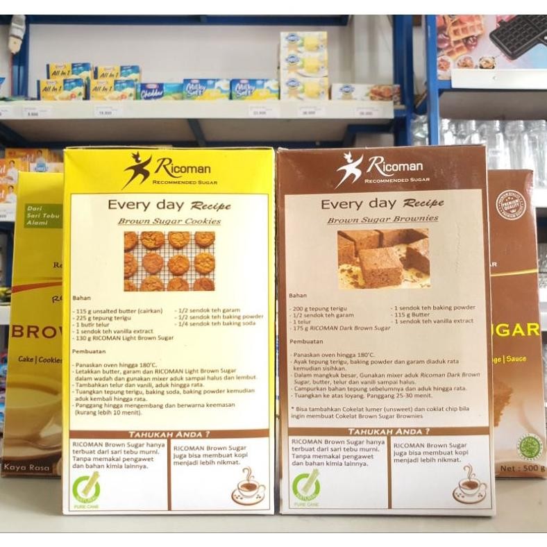 

Ricoman Dark Brown Sugar 500Gr / Light Brown Sugar 500Gr SV13